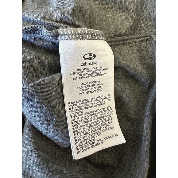 *Flaw Icebreaker Cool Lite Merino Wool Sphere Long Sleeve Hoodie Women's Large - Picture 9 of 13